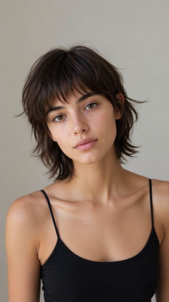shag short hair hairstyle for girls